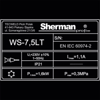 Chłodnica Sherman WS-7,5LT z alarmem